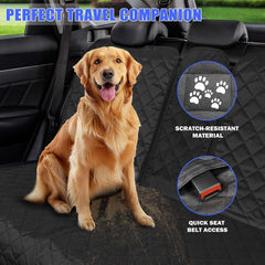 Yonktoo dog seat cover waterproof Oxford fabric shields seats from spills and messes.