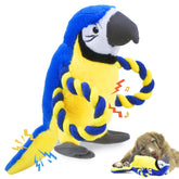 YONLIT upgraded dog squeak toy parrot with tug-of-war focus enhances interactive play and energy release.