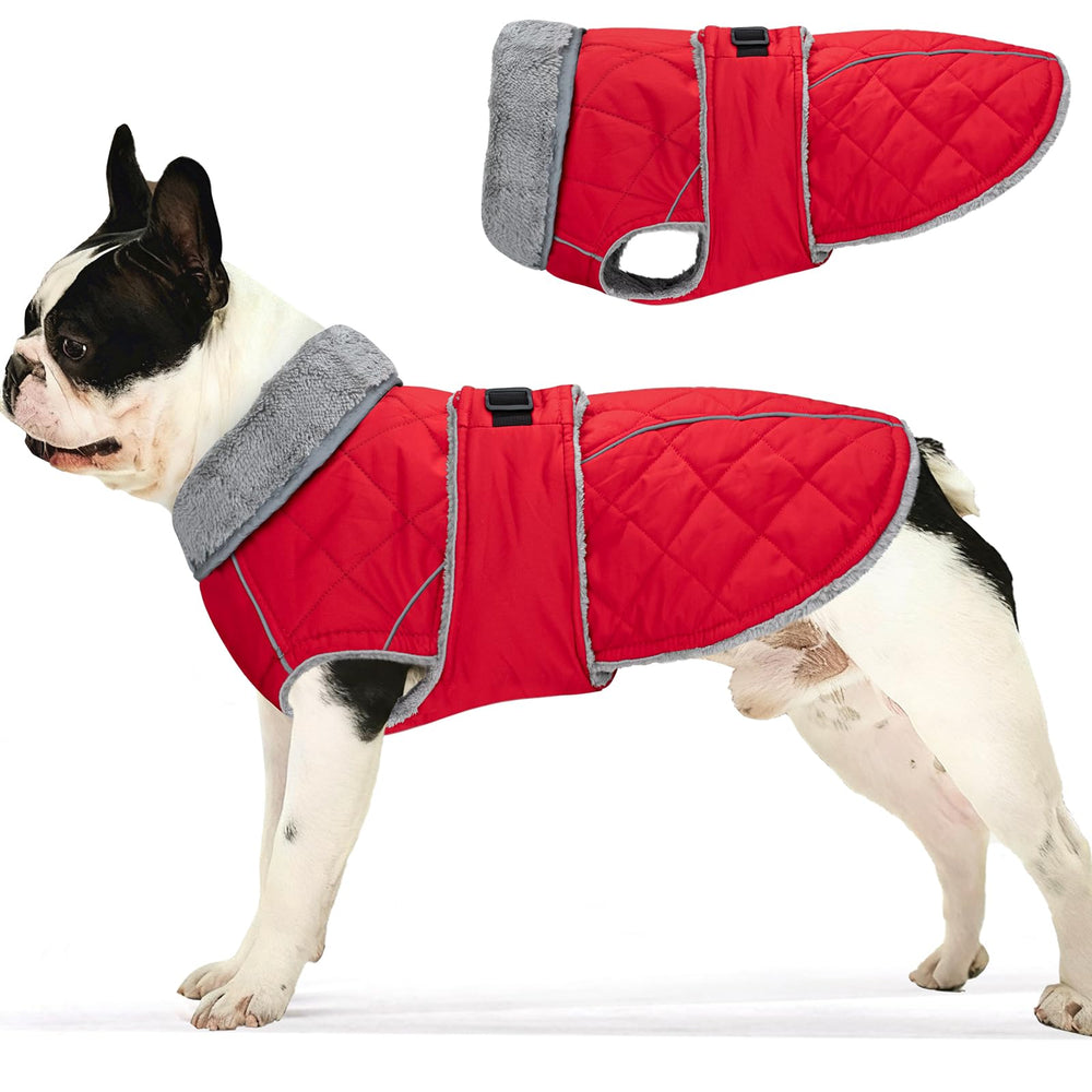 Yoochee dog coat waterproof material keeps your pet dry on walks.
