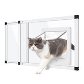 Yoochee sliding cat door window aluminum frame offers sturdy build and clear view.