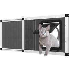 Yoochee ventilated pet door window frame with aluminum build for durable airflow.