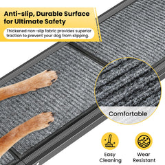 YOOKESEN dog ramp extended-71in-length creates a gentle incline for easier training.