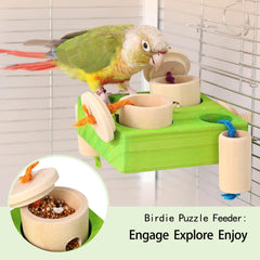 YOOSO WING Birdie Puzzle Feeder offering rest and play for parrots