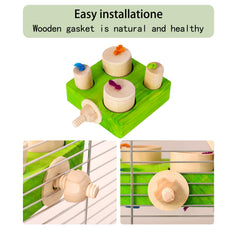 YOOSO WING Birdie Puzzle Feeder in action, birds forage and chew