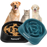 Yopnoyik spiral-pattern slow feeder bowl slows meals for calmer eating.