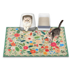 YOSEPATI Cat Litter Mat 35x23 traps litter, keeping floors clean and tidy.