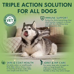 YOTANGO dog collagen bacon-flavor drops helps picky eaters enjoy a tasty supplement.