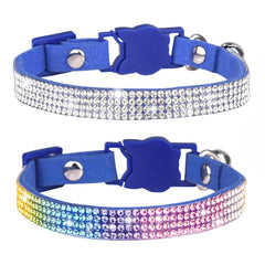 YOUALSO blue fancy kitten collar with bells adds sparkle for stylish outings.