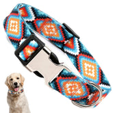 YOUALSO Boy Dog Collar pattern closeup highlights aztec print for stylish daily wear