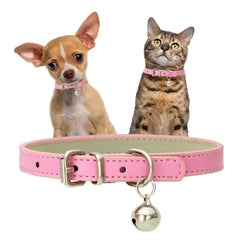 YOUALSO pink cat collar with bell XXS worn for secure, audible identification.