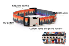 YOUALSO quick-release puppy collar pattern close-up showing vibrant designs.
