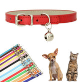 YOUALSO red XXS dog collar with bell offers secure fit for tiny pets