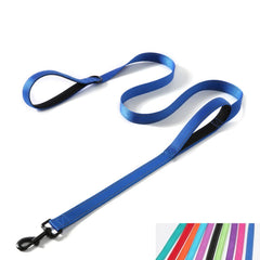 YOUALSO reflective nylon dog leash with dual handles for comfortable control during daily walks.