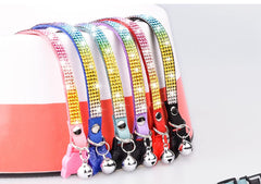 YOUALSO white rhinestone collar delivers subtle shine for photos.