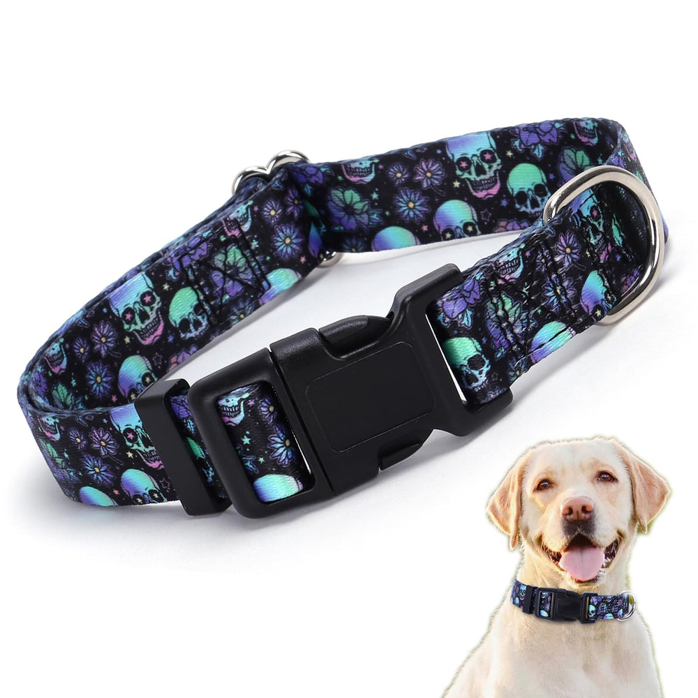 YOUALSO XL Dog Collar Gothic pattern for daily walks with bold style.