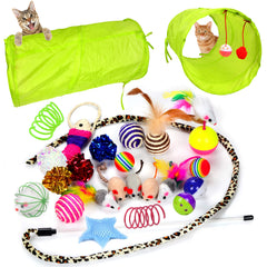 Youngever 24 cat toys collapsible tunnel for interactive play and exploration.