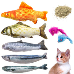 Youngever cat toys assortment with refillable fish toys for engaging play