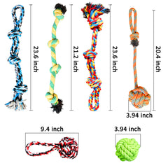 Youngever 4-knots rope toy for large dogs—interactive tug and chew
