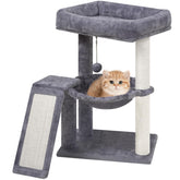 YOUPETSER cat tree cozy hammock grey delivers a comfy nap spot