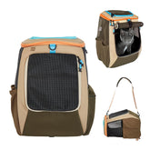 Your Cat Backpack Navigator earth front view highlights a durable, breathable travel solution.