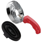 youven curry comb kit six-ring close-up for thorough grooming and shedding control.