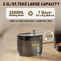 YOWMOFT cat water dispenser with filter for clean, fresh hydration.