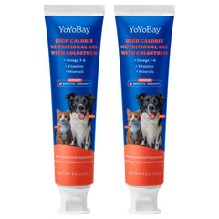 YoYoBay 2Pack Colostrum Nutritional Gel box shows packaging for senior pet support.