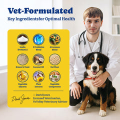 YoYoBay dog probiotics chews-duck-pear showcase tasty flavor for daily digestion support.