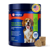 YoYoBay flea-tick-chews-bottle-front shows packaging for long-term protection