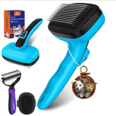 YOYUPETA Dog Brush Kit self-cleaning slicker for quick fur removal during grooming