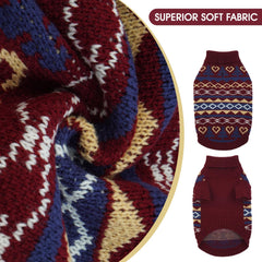 Yternal Christmas dog sweater easy-on-off-ribbed-cuffs for quick wear.