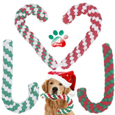 Yteseery Christmas candy cane rope toy for festive fetch and play.