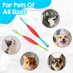 Yuanan 360-degree bristle dog brush green ensures comprehensive coverage while soothing gums