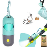 YUCHIYA dog poop bag holder with LED flashlight illuminates nighttime walks