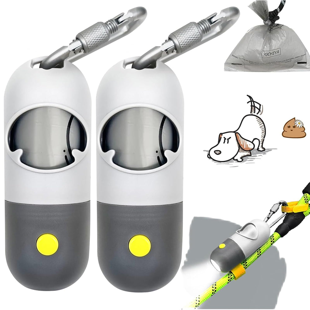 Yuchiya poop bag dispenser with LED light for safer night dog walks