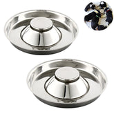 YUDANSI puppy dish with large diameter stackable design for feeding multiple puppies at once.