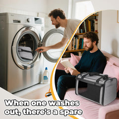 YUDODO cat carrier ventilation mesh with privacy flap provides air flow and calm spaces.