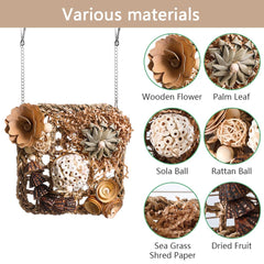 YUEMOOLIX natural-bird-toy-variety textures for foraging and shredding