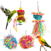YUEPET bird shredder toy hanging for small birds, promoting foraging play