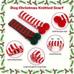 YUEPET dog Christmas bandana with pompoms for a playful festive look.
