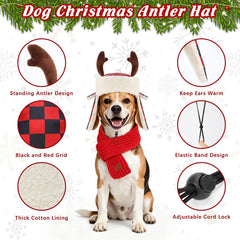 YUEPET red knitted scarf for dogs adds cozy warmth during winter walks.