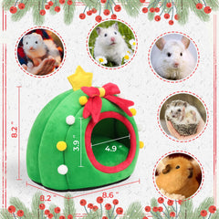 YUEPET guinea pig bed inside view shows warm plush interior for curling up.