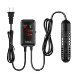 YukiHalu aquarium heater in protective case for safe, splash-resistant use