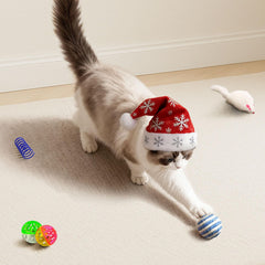 YULOYI black and white mouse toy promotes stalking and pounce play for curious kittens.