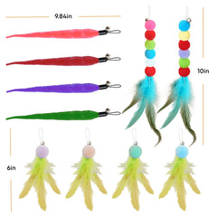 YULOYI plush worm teaser attachment offers additional hunting-like play.