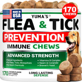 YUMA'S dog flea tick chewables packaging signals safe daily protection for pets