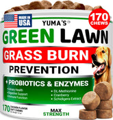 YUMA'S dog urine neutralizer chews tub promotes lawn health and digestion.