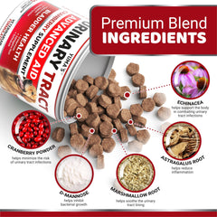 YUMA'S tasty dog cranberry chews ready for daily urinary wellness