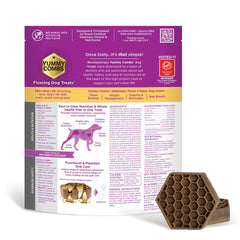 Yummy Combs honeycomb pockets surround each tooth for thorough cleaning.