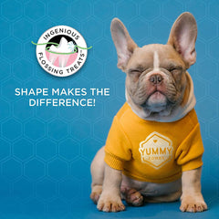 Yummy Combs 360-degree flossing action surrounds each tooth for thorough cleaning.